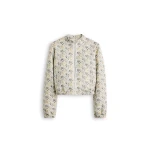 Scanlan Theodore French Brocade Bomber in Champagne | Jackets | Coveti