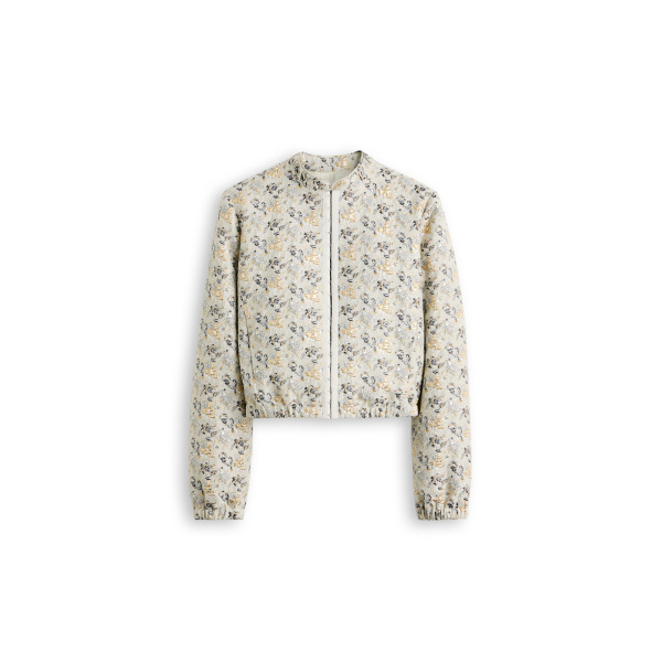 French Brocade Bomber in Champagne