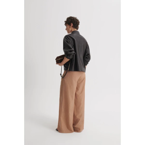 Scanlan Theodore Gingham Pleat Trouser in Honey | Pants | Coveti