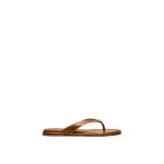 Scanlan Theodore Ilios Croc Flat Sandal in Almond