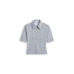 Scanlan Theodore Italian Chain Print Shirt in White Navy | Tops | Coveti