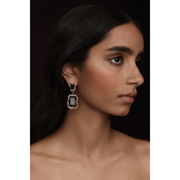 Scanlan Theodore Italian Crystal Drop Earrings in Purple Velvet | Earrings | Coveti