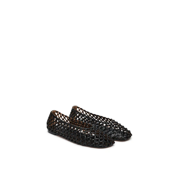 Scanlan Theodore Italian Knotted Flat in Black | Flats | Coveti