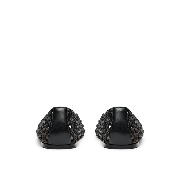 Scanlan Theodore Italian Knotted Flat in Black | Flats | Coveti