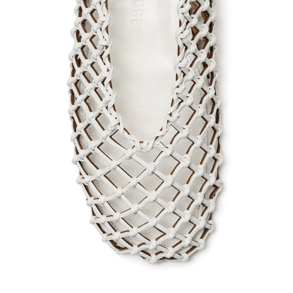 Scanlan Theodore Italian Knotted Flat in White | Flats | Coveti