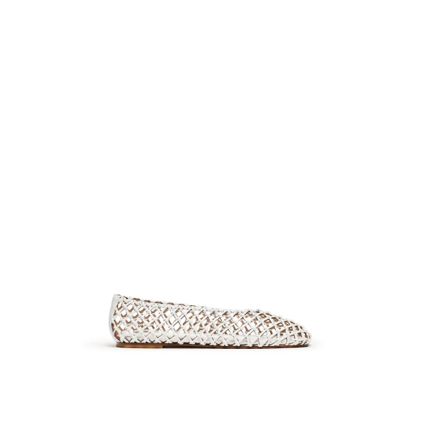 Italian Knotted Flat in White