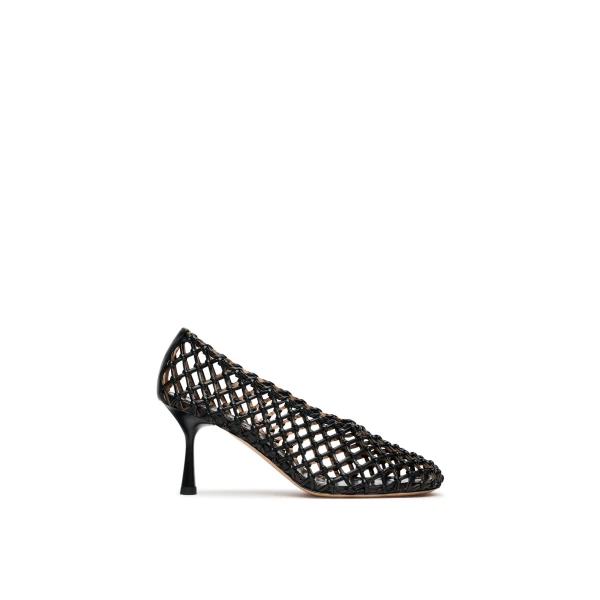 Italian Knotted Pump 7.5 in Black