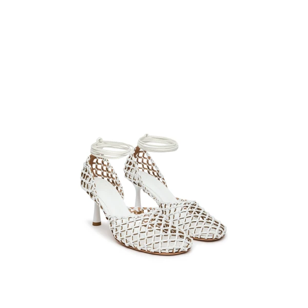 Scanlan Theodore Italian Knotted Sandal 7.5 in White | Sandals | Coveti
