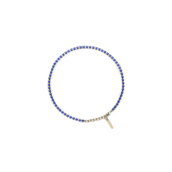 Scanlan Theodore Italian Opal Strass Choker in Cobalt | Necklace | Coveti