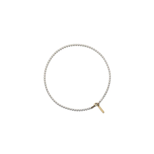 Scanlan Theodore Italian Opal Strass Fine Choker in Chalk | Necklace | Coveti