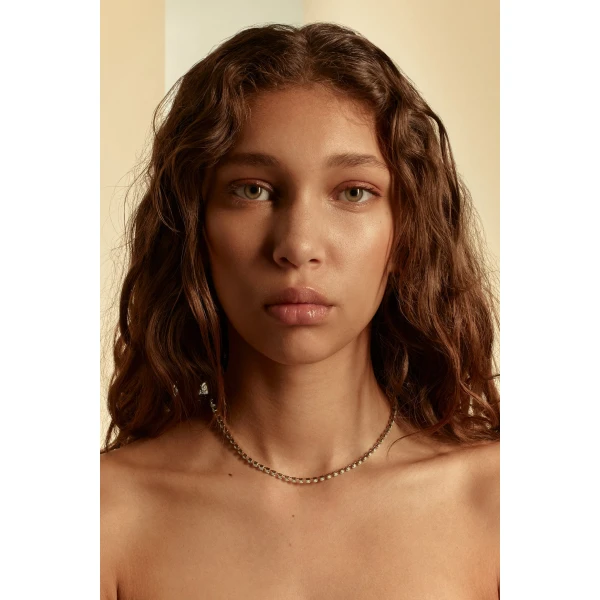 Scanlan Theodore Italian Opal Strass Fine Choker in Green Opal | Necklace | Coveti