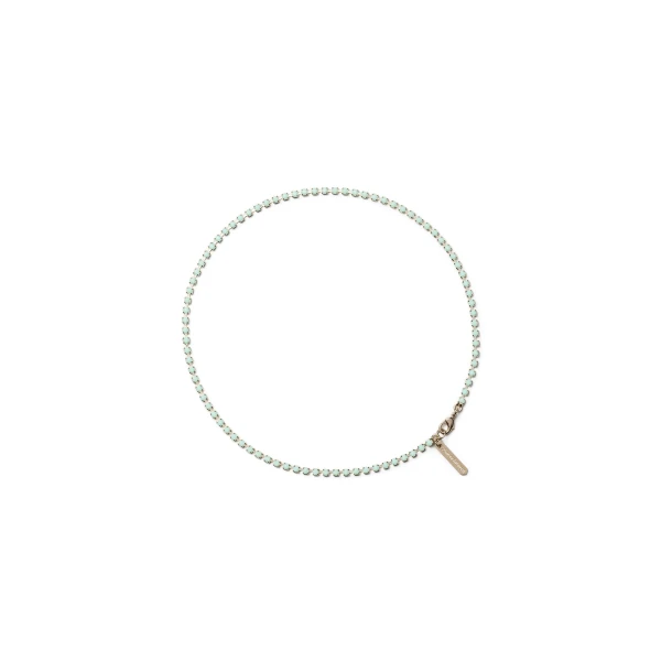 Scanlan Theodore Italian Opal Strass Fine Choker in Green Opal | Necklace | Coveti