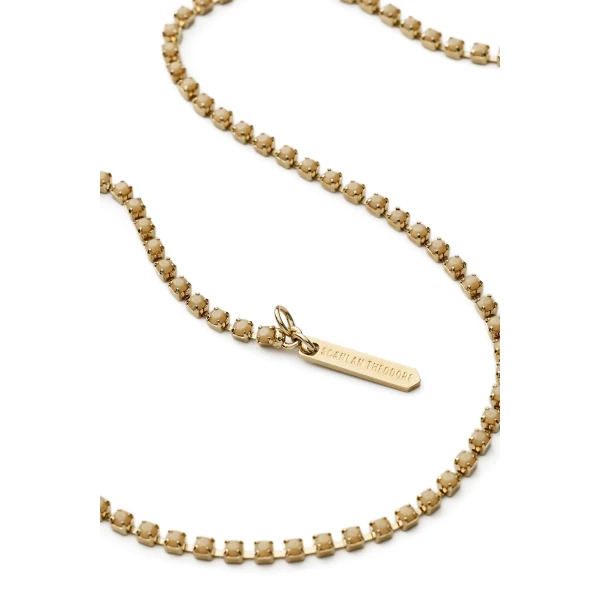 Scanlan Theodore Italian Opal Strass Fine Choker in Mink | Necklace | Coveti