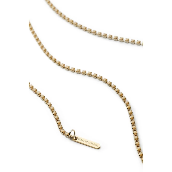 Scanlan Theodore Italian Opal Strass Fine Necklace in Mink