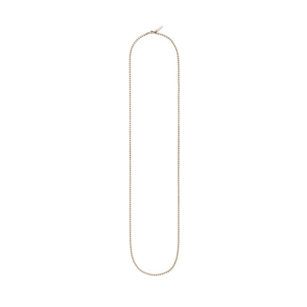 Italian Opal Strass Fine Necklace in Mink