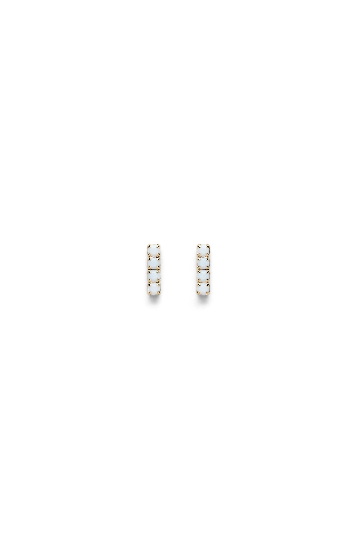Scanlan Theodore Italian Opal Strass Fine Studs in Chalk Scanlan Theodore Italian Opal Strass Fine Studs in Chalk | Earrings | Coveti