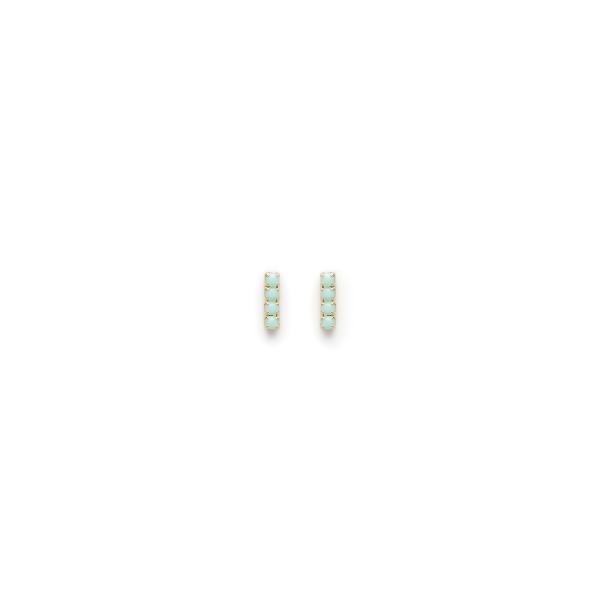 Scanlan Theodore Italian Opal Strass Fine Studs in Green Opal