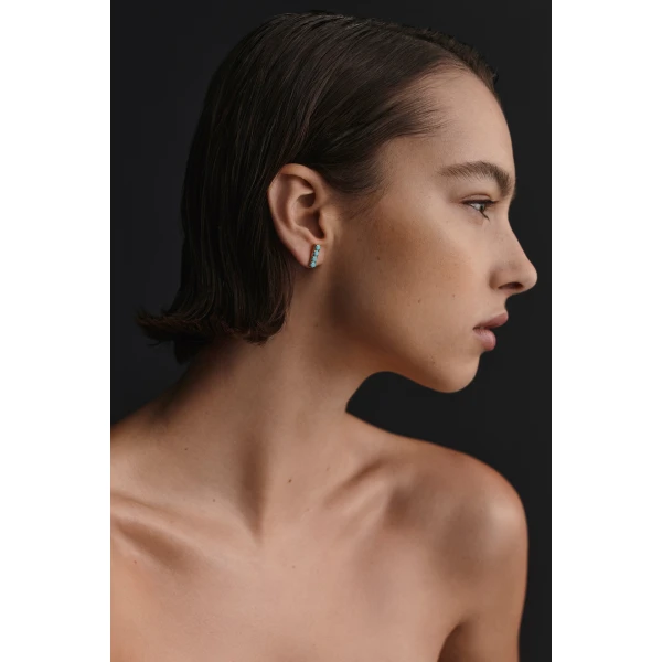 Scanlan Theodore Italian Opal Strass Fine Studs in Turquoise | Earrings | Coveti