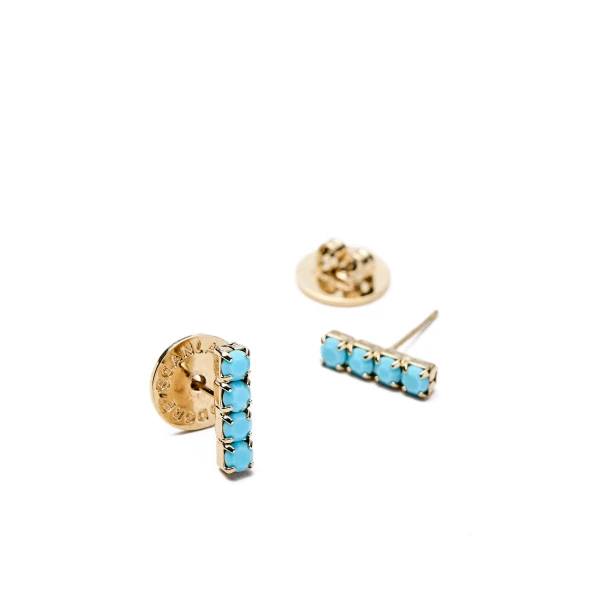 Scanlan Theodore Italian Opal Strass Fine Studs in Turquoise | Earrings | Coveti