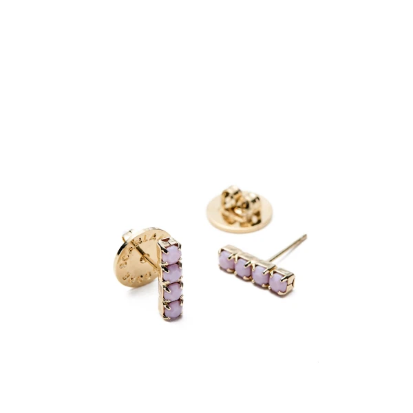 Scanlan Theodore Italian Opal Strass Fine Studs in Violet | Earrings | Coveti