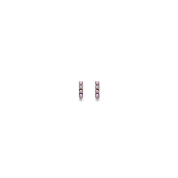 Scanlan Theodore Italian Opal Strass Fine Studs in Violet | Earrings | Coveti