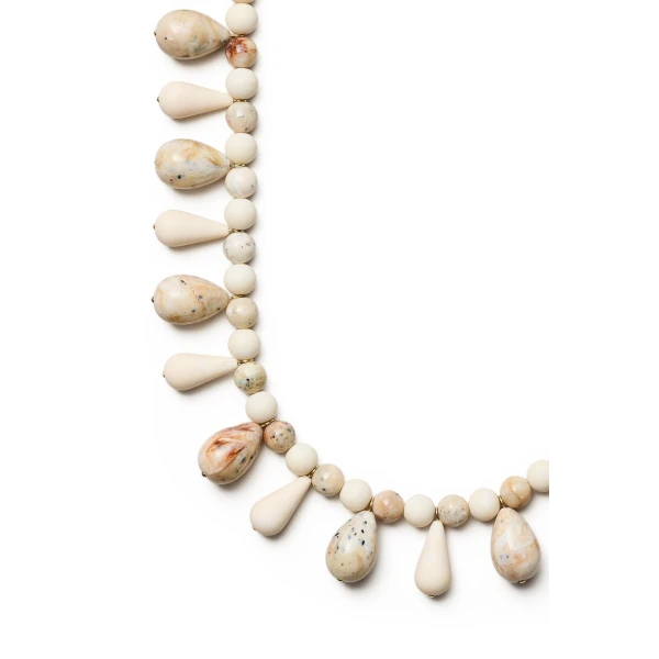 Scanlan Theodore Italian Resin Drop Necklace in Shell | Necklace | Coveti