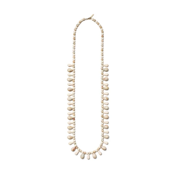 Italian Resin Drop Necklace in Shell