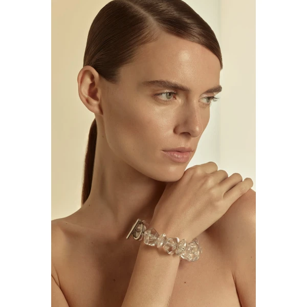 Scanlan Theodore Italian Resin Petra Bracelet in Ice