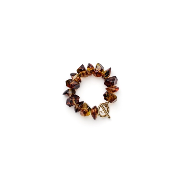 Scanlan Theodore Italian Resin Petra Bracelet in Tiger Eye