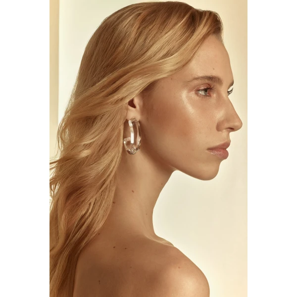 Scanlan Theodore Italian Resin Petra Earrings in Ice