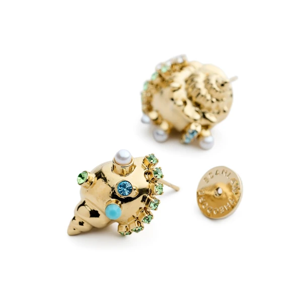Scanlan Theodore Italian Shell Earrings in Light Gold | Earrings | Coveti