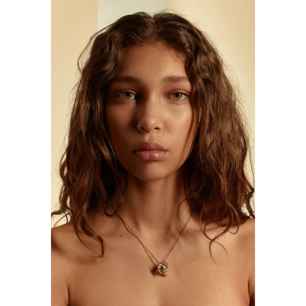Scanlan Theodore Italian Shell Pendant Necklace in Light Gold | Necklace | Coveti