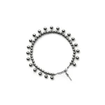 Scanlan Theodore Italian Sphere Drop Choker in Silver | Necklace | Coveti
