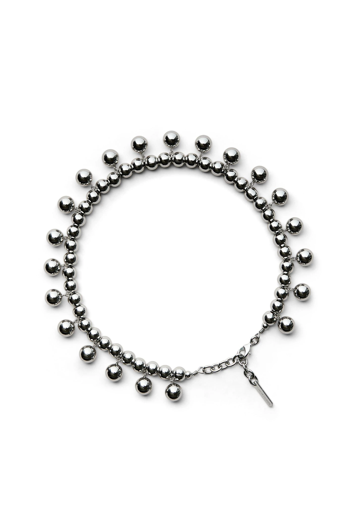 Scanlan Theodore Italian Sphere Drop Choker in Silver Scanlan Theodore Italian Sphere Drop Choker in Silver | Necklace | Coveti