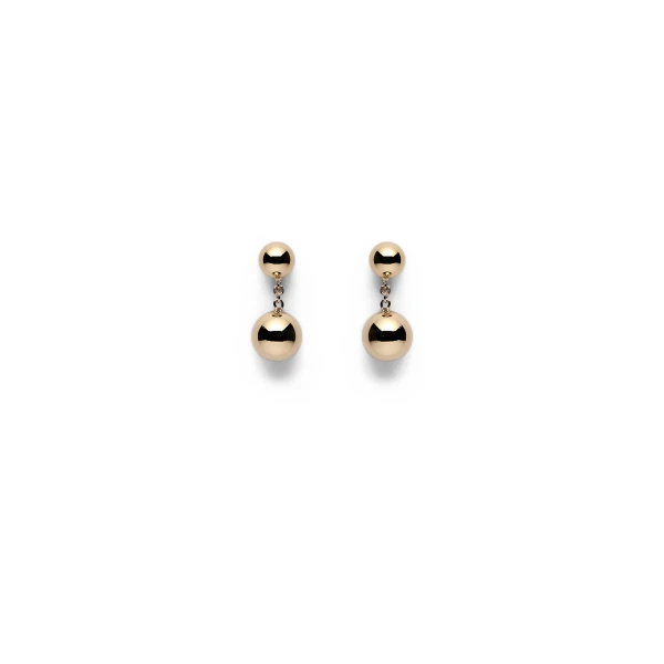 Scanlan Theodore Italian Sphere Drop Earrings in Light Gold | Earrings | Coveti