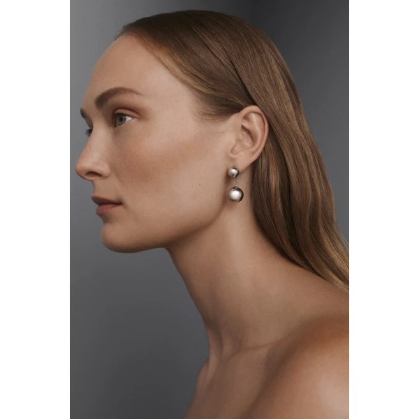 Scanlan Theodore Italian Sphere Drop Earrings in Silver | Earrings | Coveti