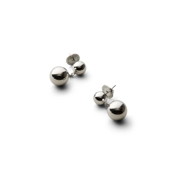Scanlan Theodore Italian Sphere Drop Earrings in Silver | Earrings | Coveti
