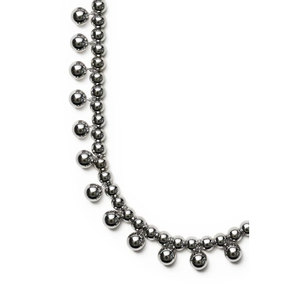 Scanlan Theodore Italian Sphere Drop Necklace in Silver | Necklace | Coveti