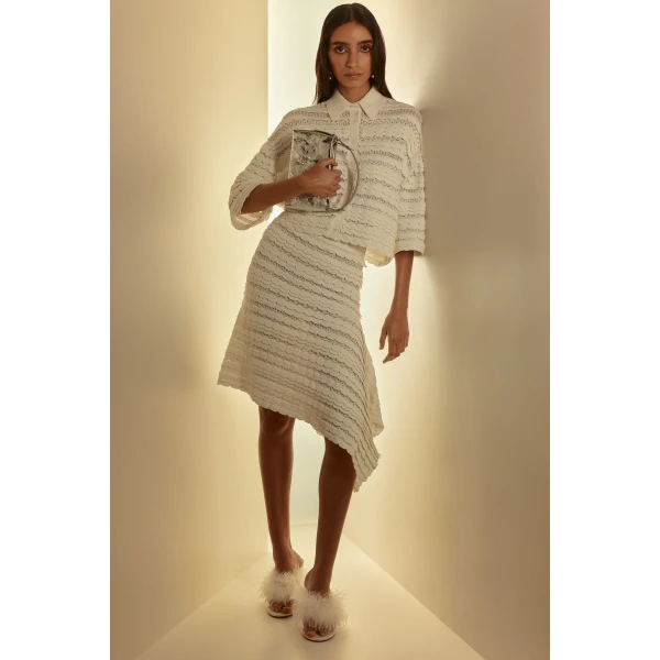 Scanlan Theodore Lace Knit Skirt in White | Skirts | Coveti