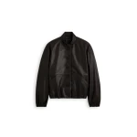Scanlan Theodore Leather Bomber in Dark Chocolate