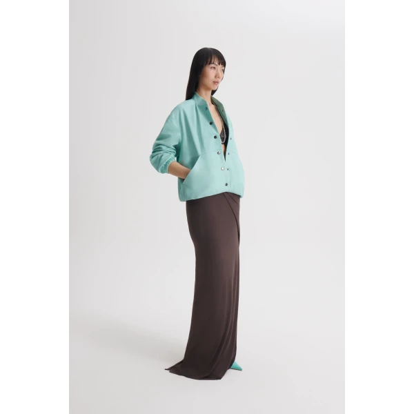 Scanlan Theodore Leather Bomber in Opal