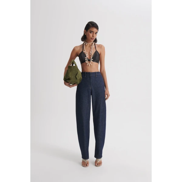 Scanlan Theodore Leather Bra in Dark Chocolate