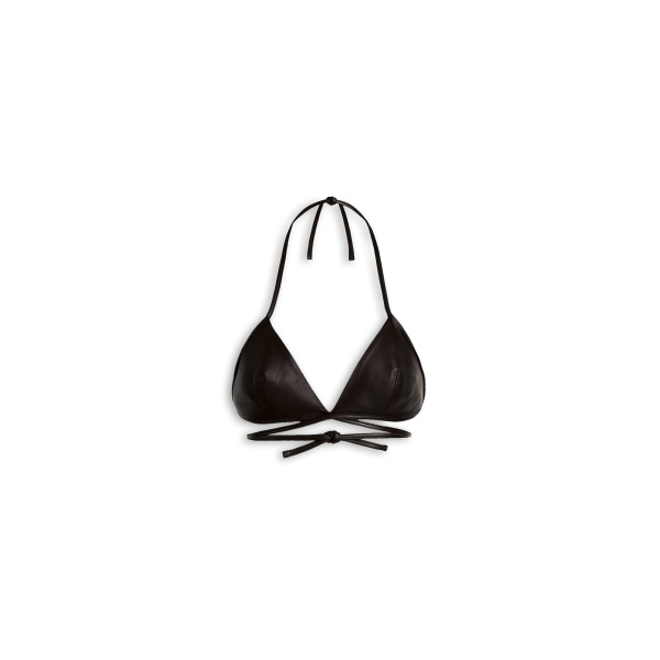 Scanlan Theodore Leather Bra in Dark Chocolate