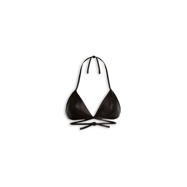 Leather Bra in Dark Chocolate