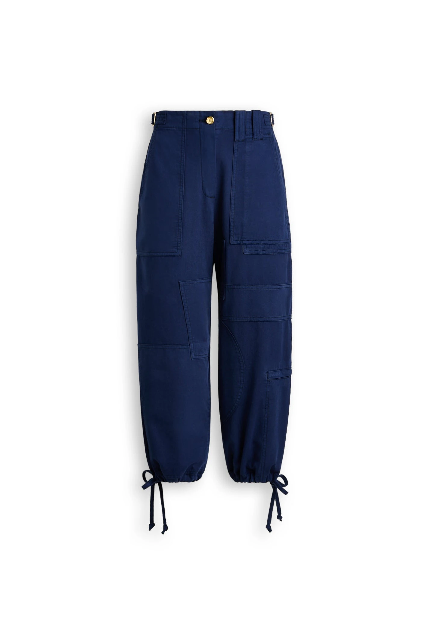 Scanlan Theodore Linen Cotton Cropped Cargo in Marine Scanlan Theodore Linen Cotton Cropped Cargo in Marine | Pants | Coveti