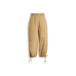 Scanlan Theodore Linen Cotton Cropped Cargo in Sandstone | Pants | Coveti