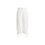 Scanlan Theodore Linen Cotton Cropped Cargo in White