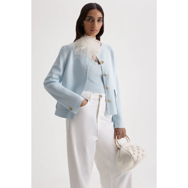 Scanlan Theodore Linen Cotton Drape Leg Jean in White