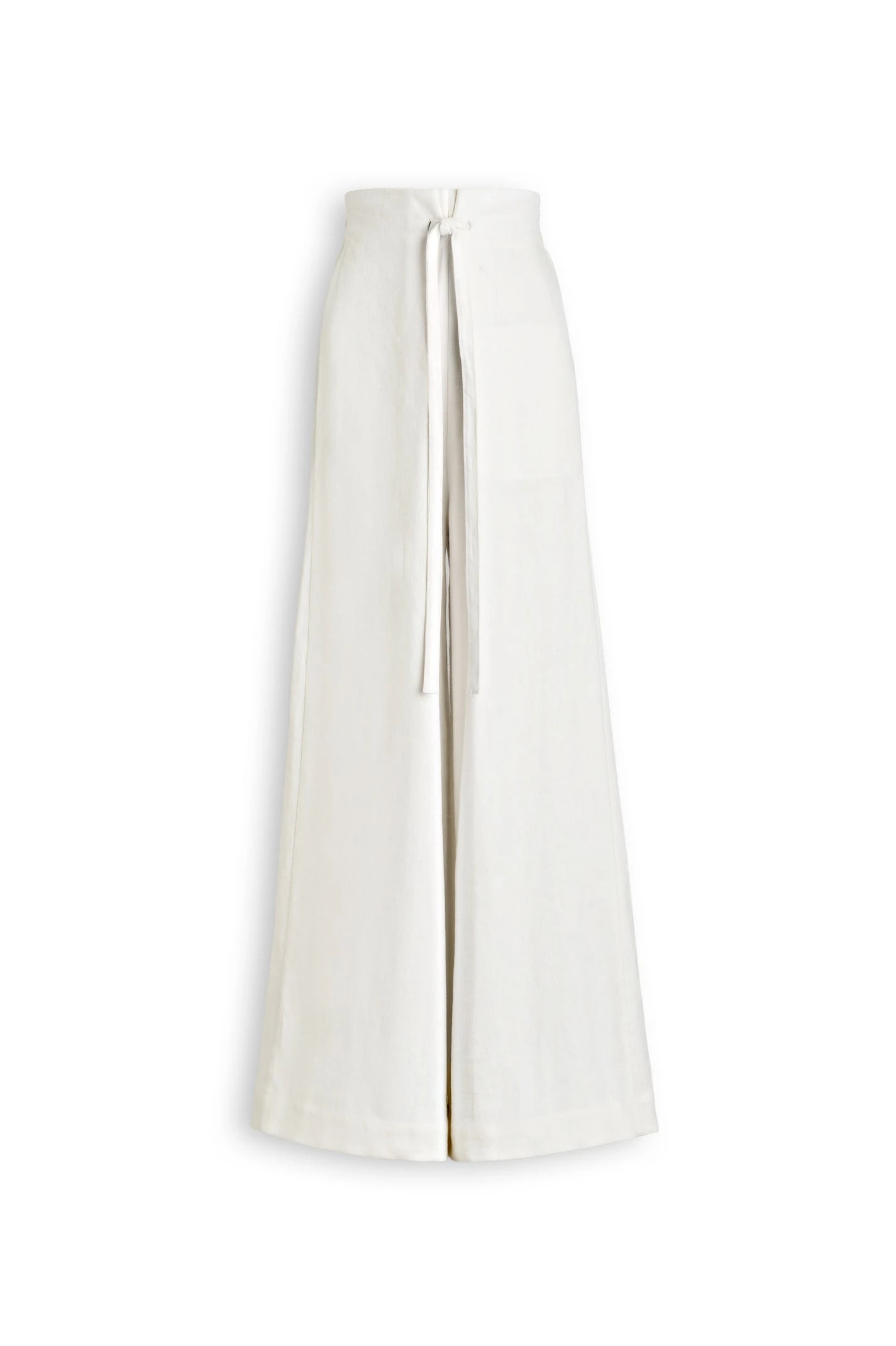 Scanlan Theodore Linen Pleat Tie Trouser in Off White Scanlan Theodore Linen Pleat Tie Trouser in Off White | Pants | Coveti