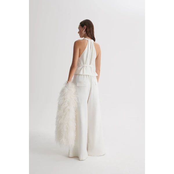 Scanlan Theodore Linen Sleeveless Top in Off White | Tops | Coveti